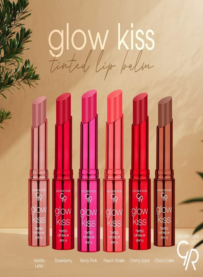 Golden Rose Cosmetics Glow Kiss Tinted Lip Balm with SPF15, Vegan Formula (Berry Pink) - Image 5
